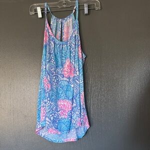 Lilly Pulitzer Blue and Pink Patterned Top